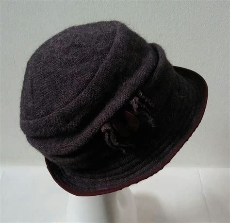 vintage burberrys cappello cap cloche lana wool M medium 